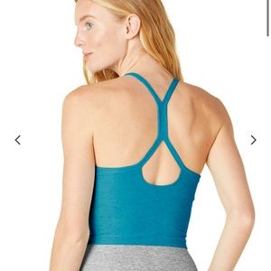 Beyond Yoga Spacedye Slim Racerback Cropped Tan